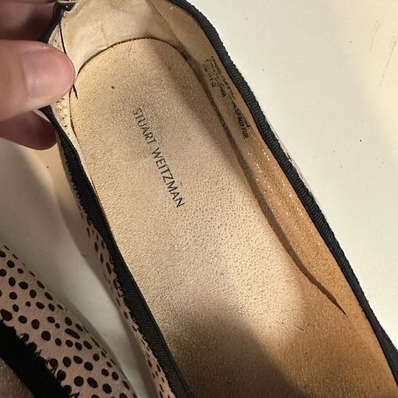 Stuart Weitzman Fannie Cheetah Slip On Ballet Flats Shoes - Picture 5 of 5